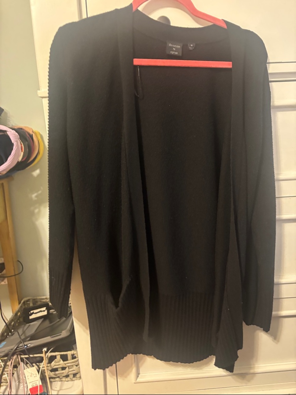 Black Open-Front Women’s Sweater Cardigan -